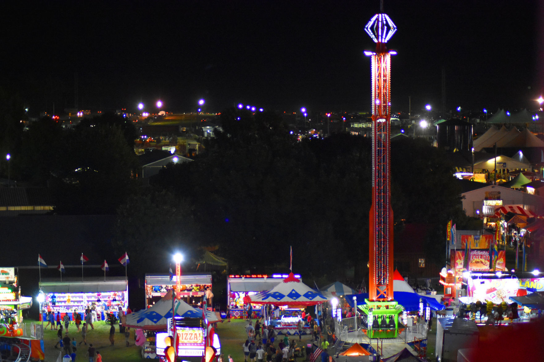 Washington County Fair at night